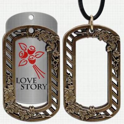 Decorative Color Zinc Alloy Dog Tag